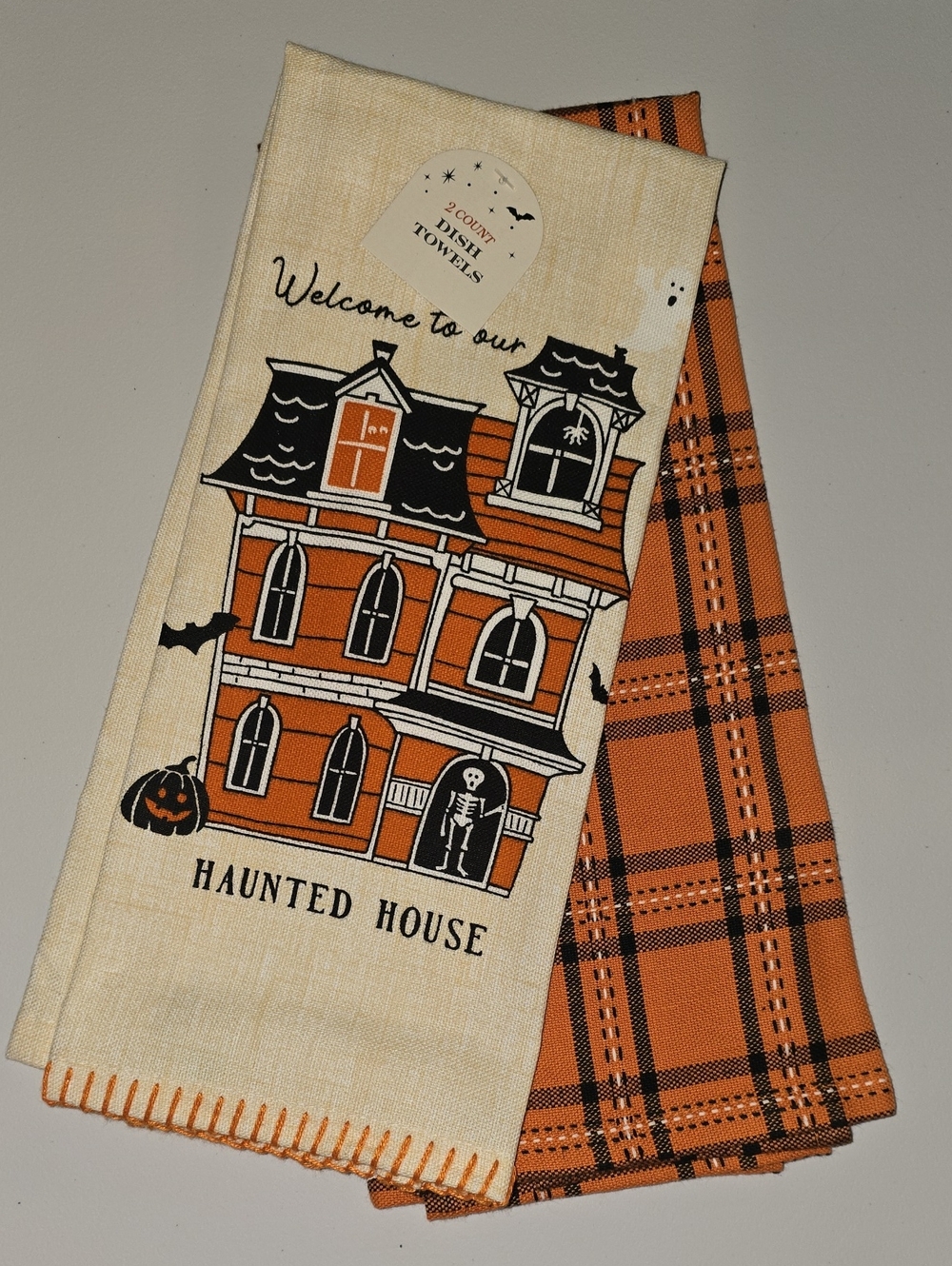 Haunted House Halloween Kitchen Towels